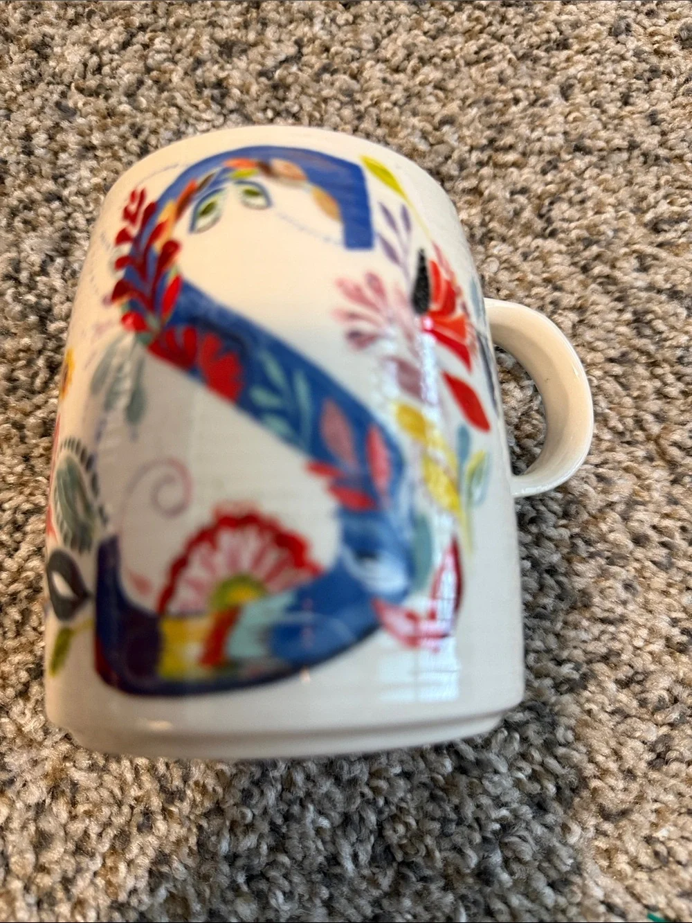 Anthropologie Floral Alphabet‎ Monogram Mug – Letter S | Starla M. Halfmann